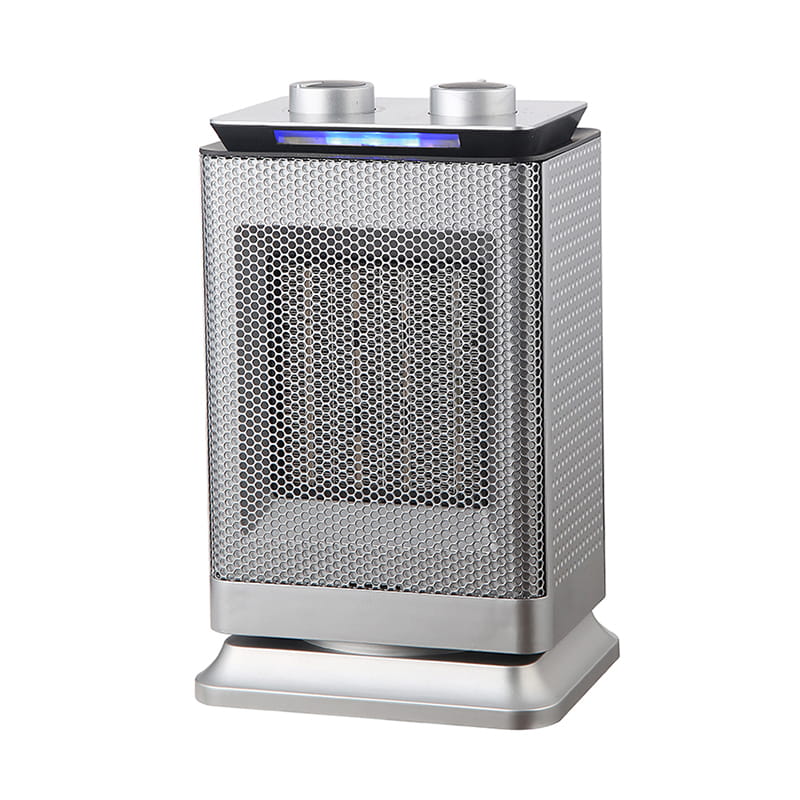 Calentador de cerámica espacial oscilante de 1500W con luz LED 