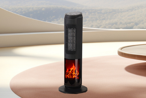 Calentador de ventilador de chimenea de torre